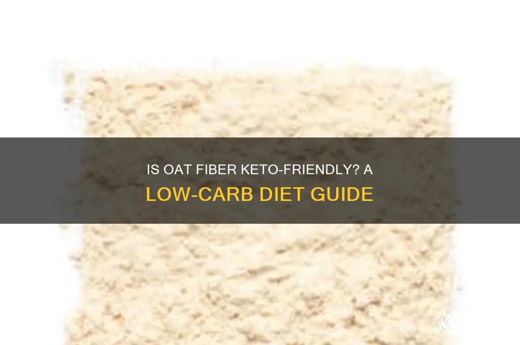 can i use oat fiber on a keto diet
