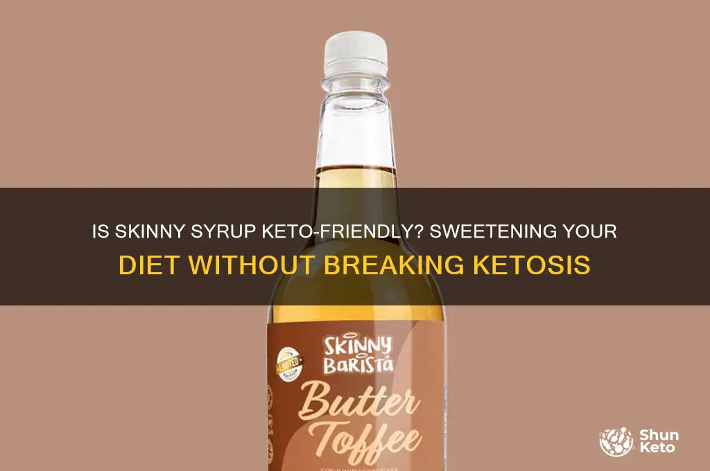 can i use skinny syrup on keto