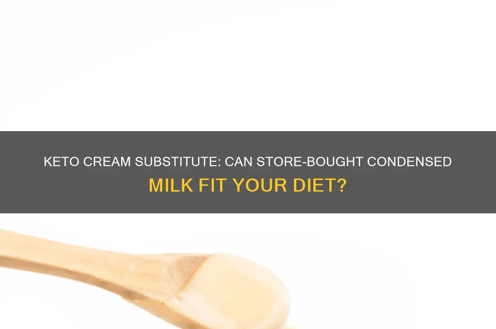 can i use store bought condensed milk for keto cream