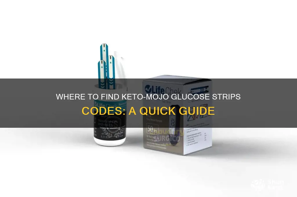 can not find code for keto mojo strips for glucose