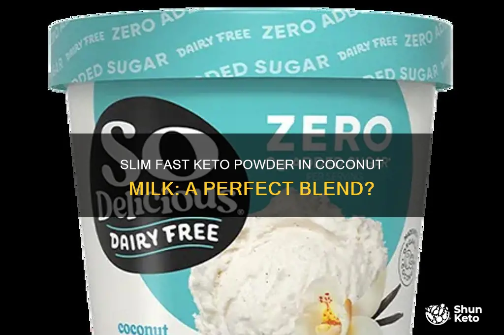 can slim fast keto powder be mixed in coconut milk