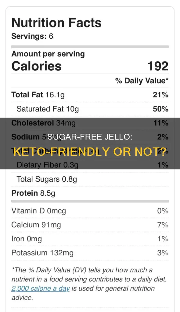 can sugar free jello be eaten on keto diet