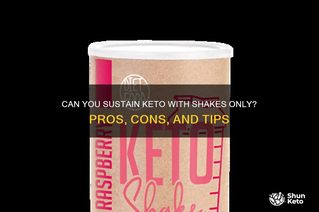 can u do keto with shakes only