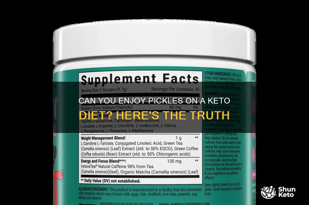 can u have pickles on keto diet