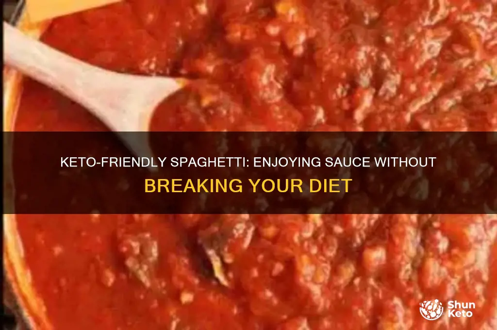 can u have spaghetti with sauce on keto