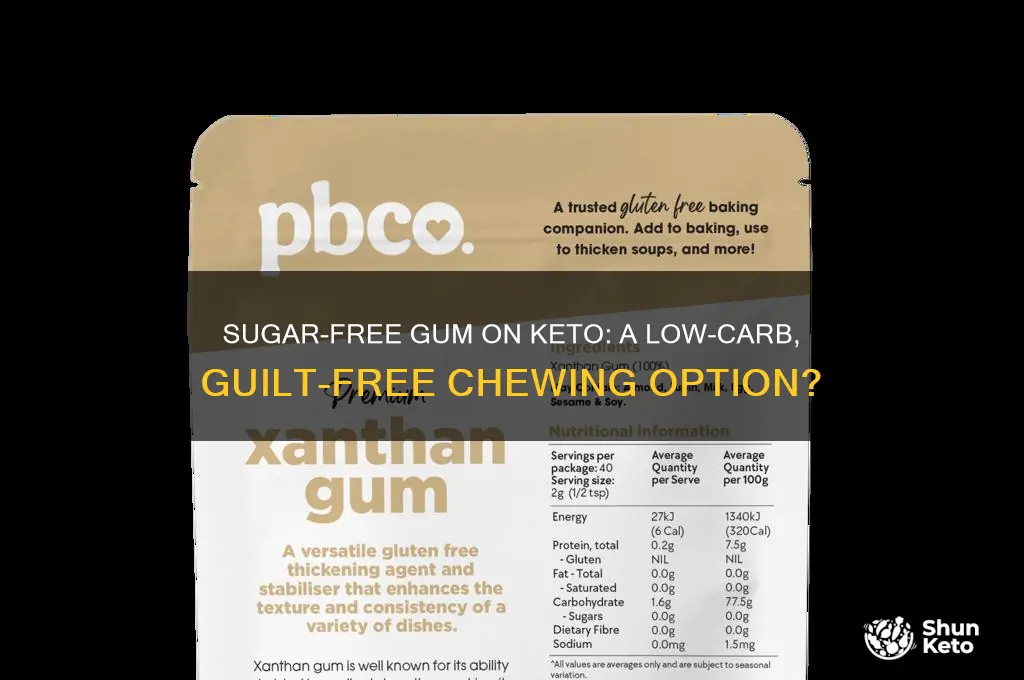 can u have sugar free gum on keto