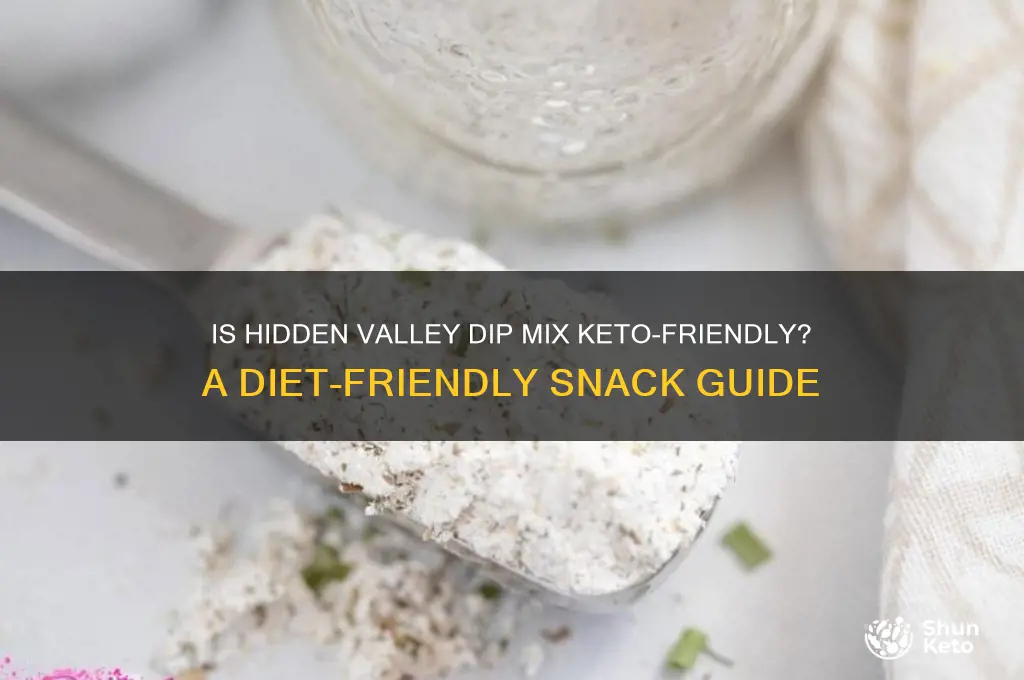 can u use hidden valley dip mix on keto diet
