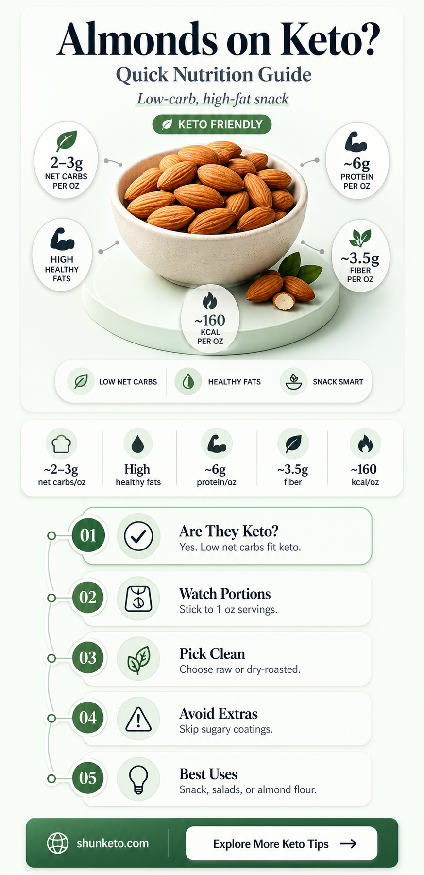 are almonds allowed on keto diet