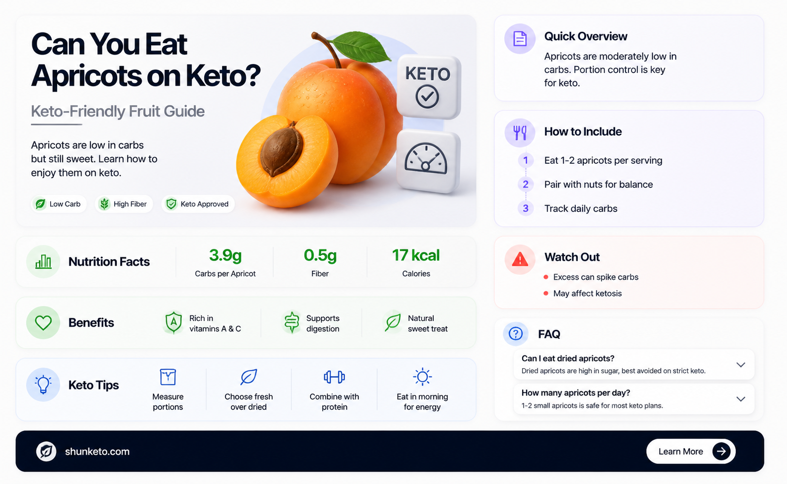 are apricots allowed on keto