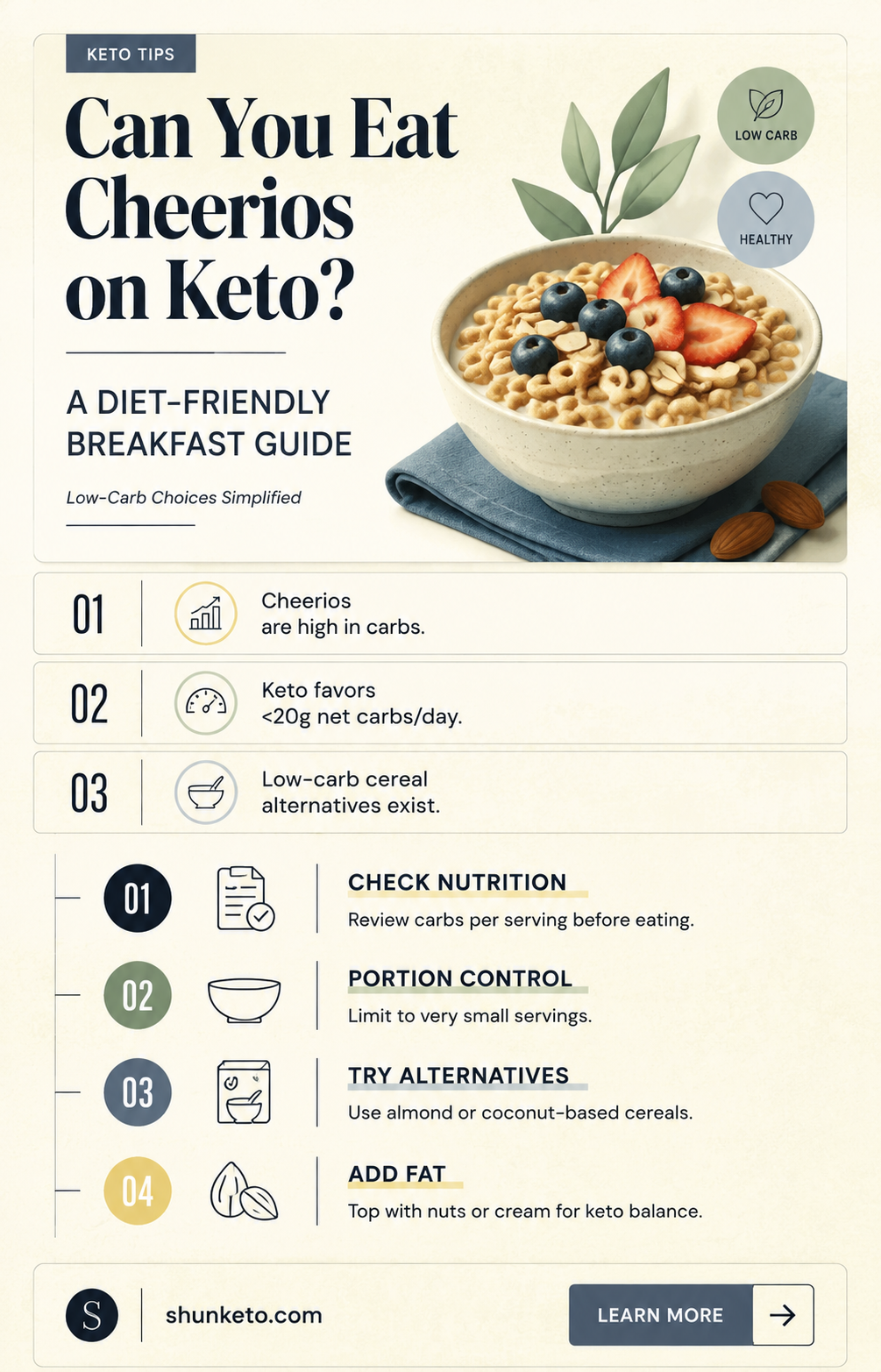 are cheerios ok on keto diet