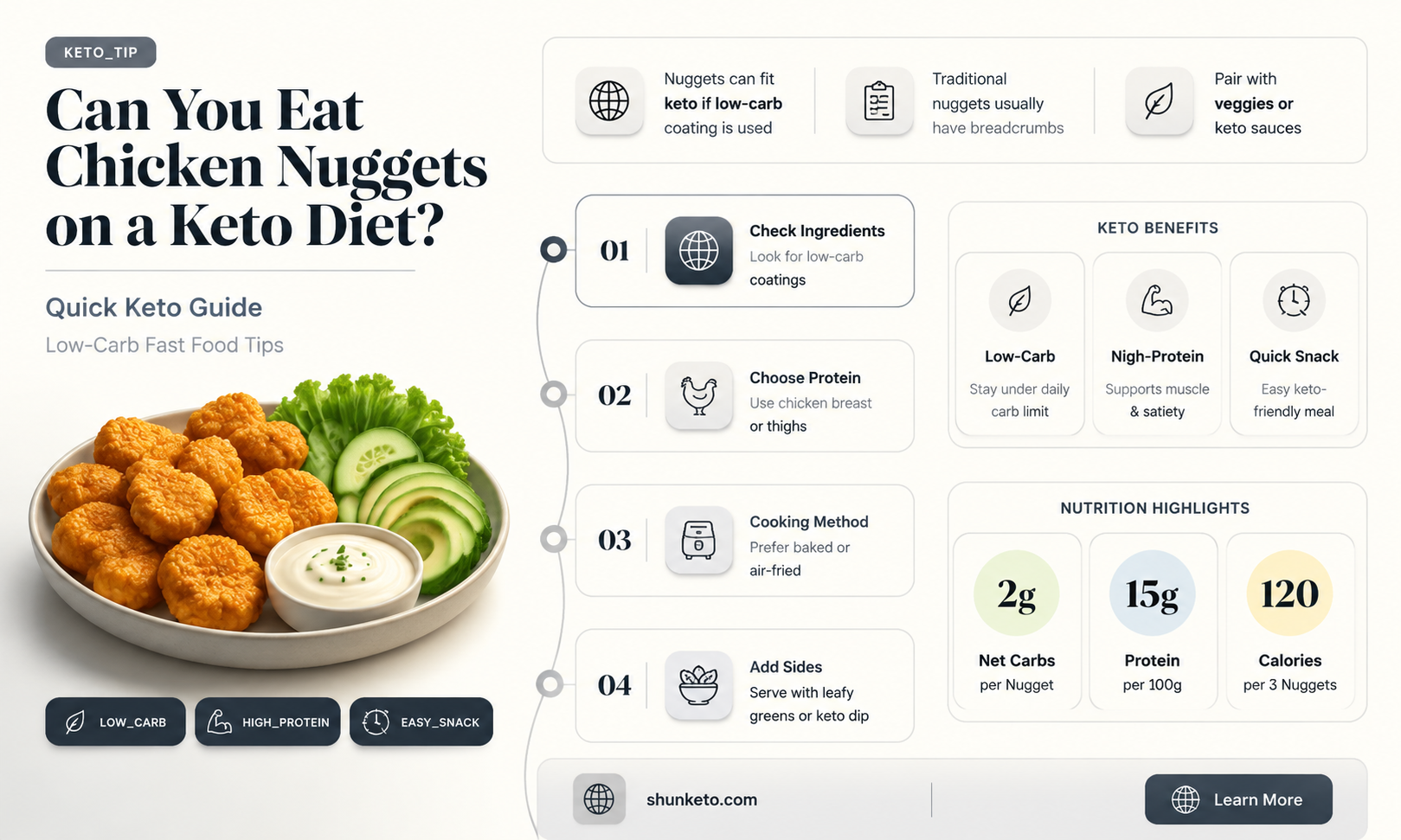 are chicken nuggets allowed on keto diet