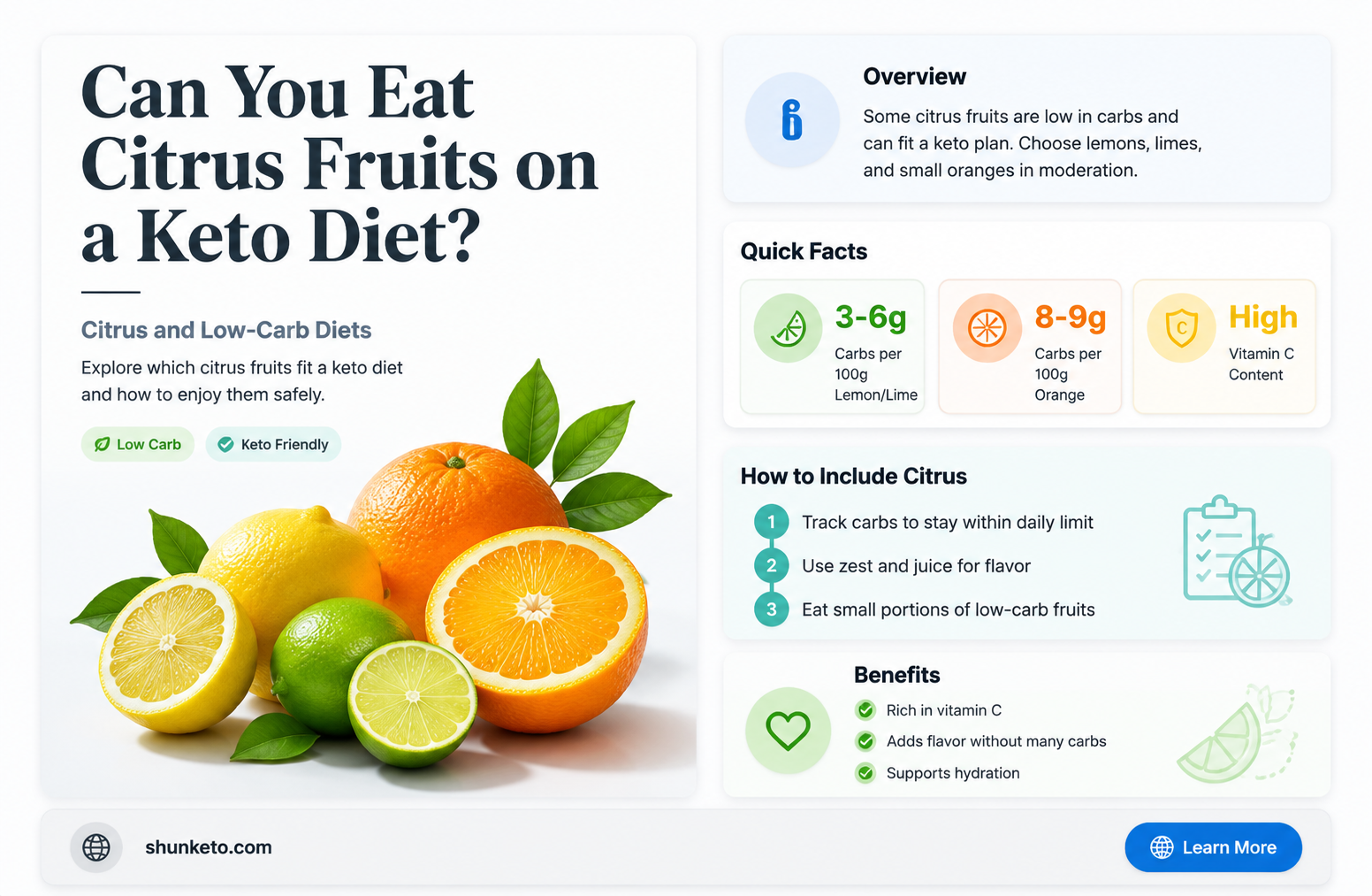 are citrus fruits allowed on keto diet