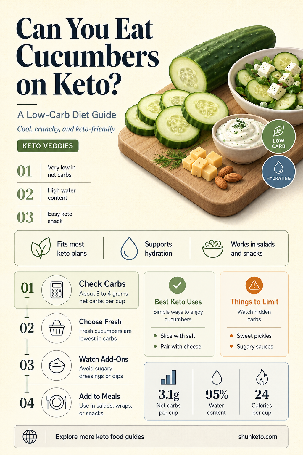 are cucumbers okay for keto diet
