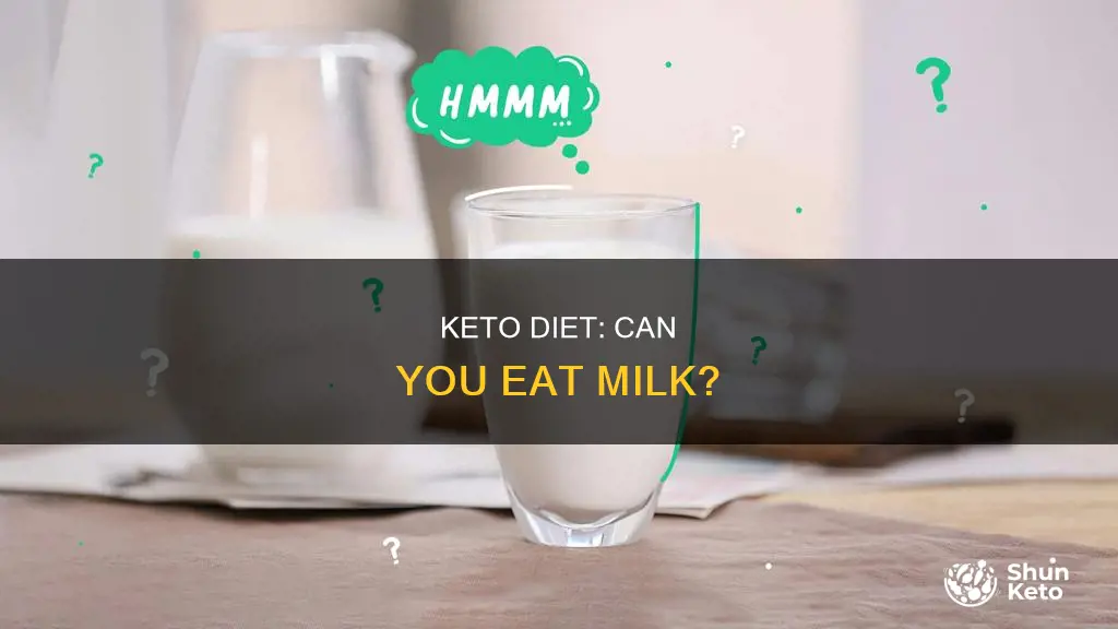 can you eat milk on keto