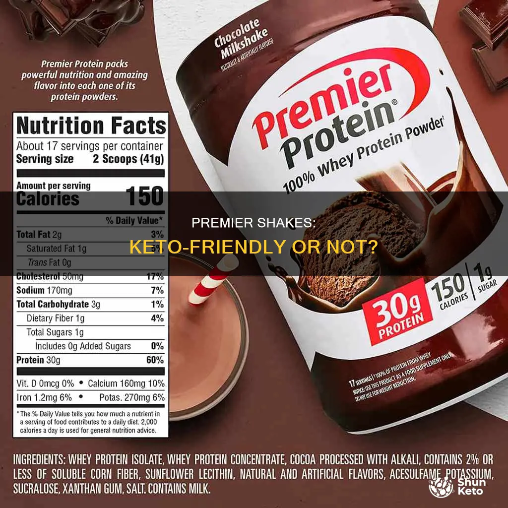 can you eat premier shakes on keto diet