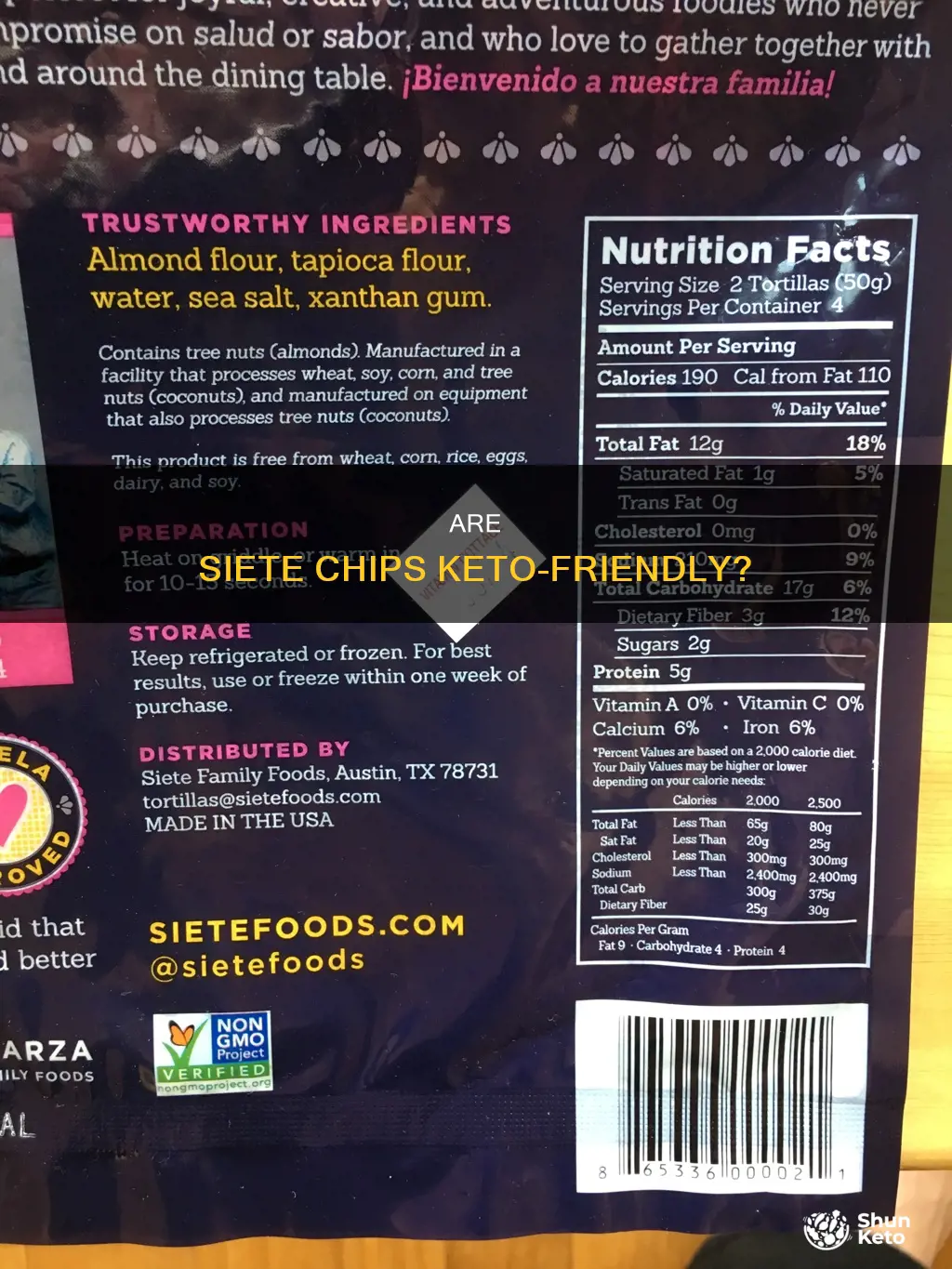 can you eat siete chips on keto