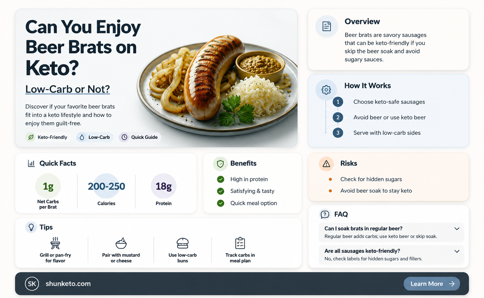 are beer brats keto
