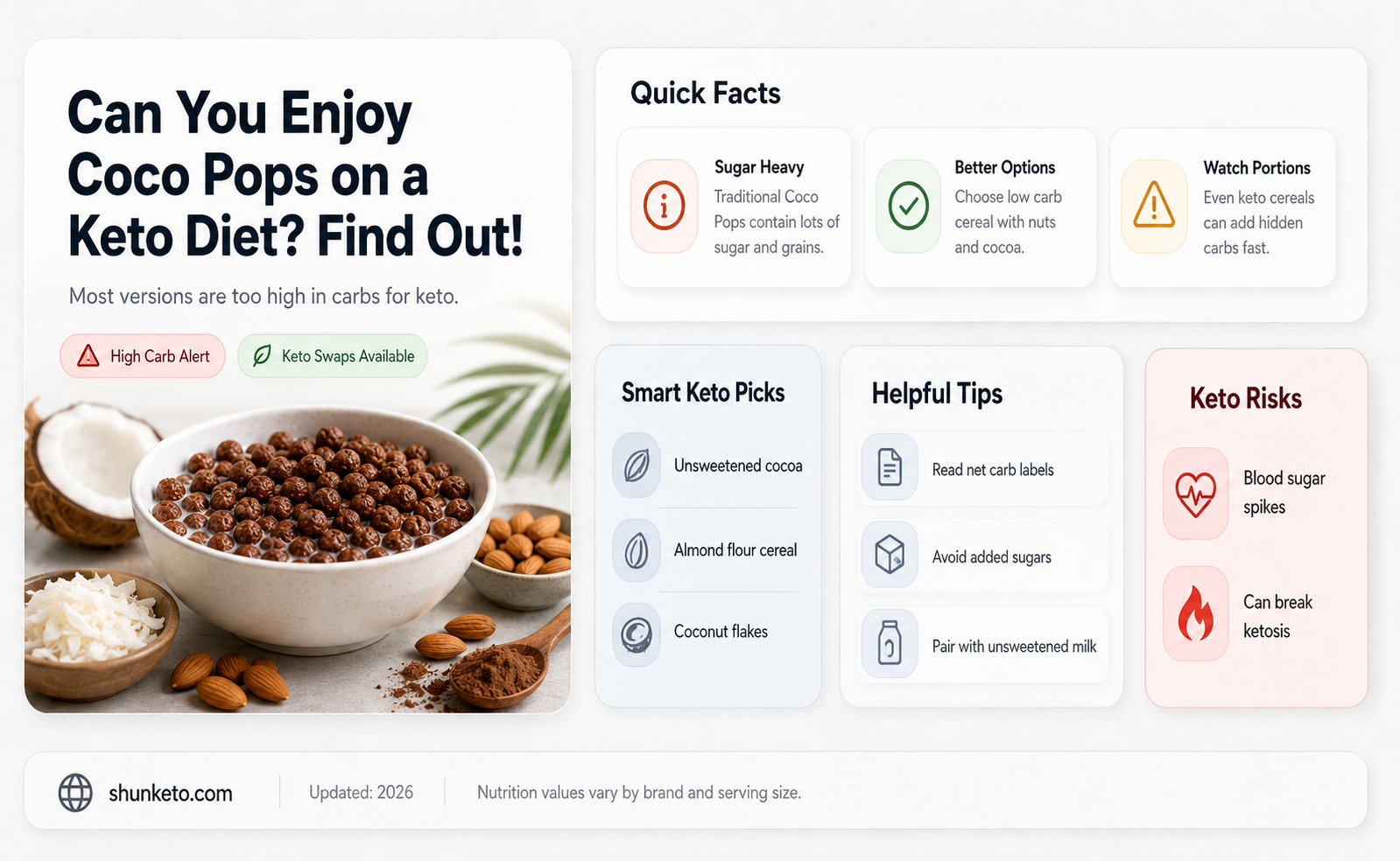 are coco pops keto