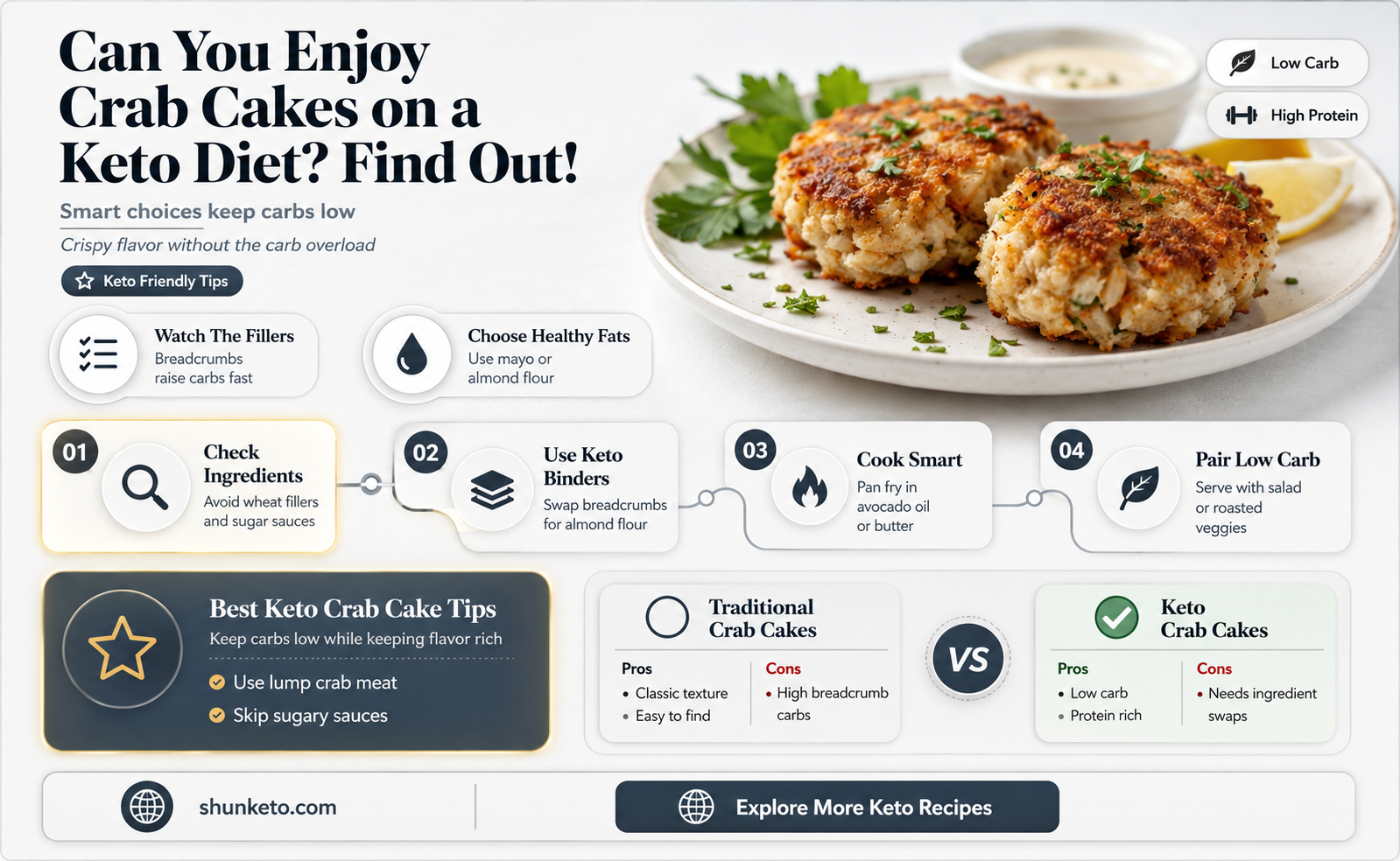 are crab cakes on keto diet