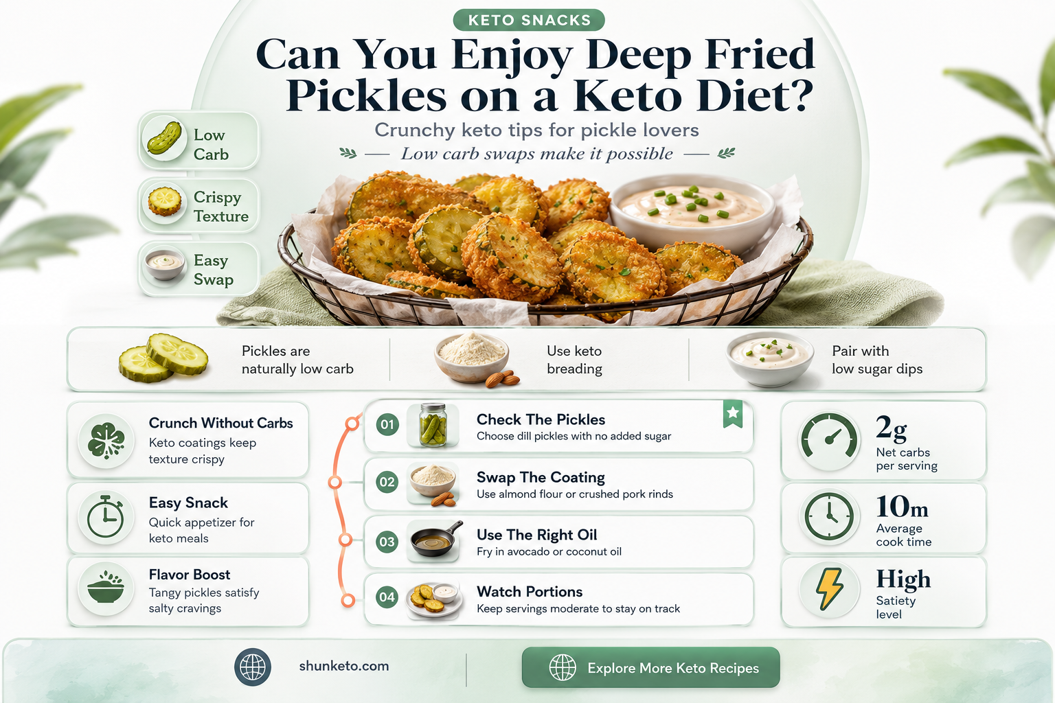 are deep fried pickles keto
