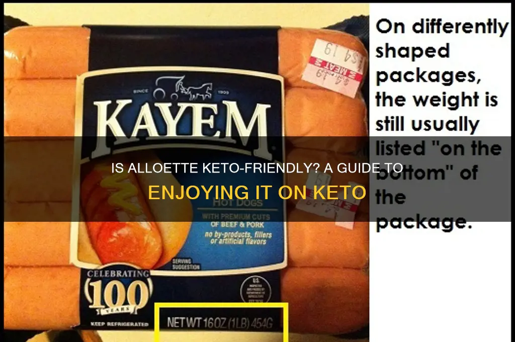 can you have alloette on keto