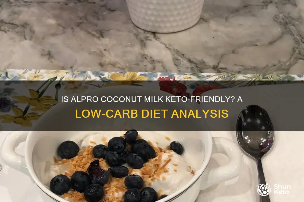 can you have alpro coconut milk on keto