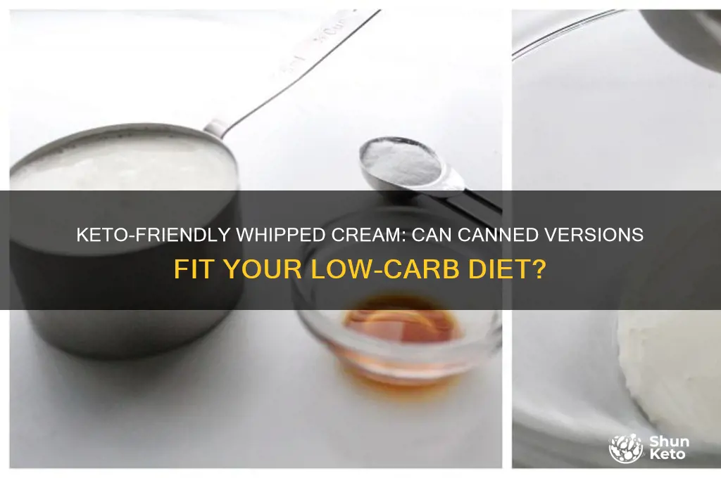 can you have canned whipped cream on keto