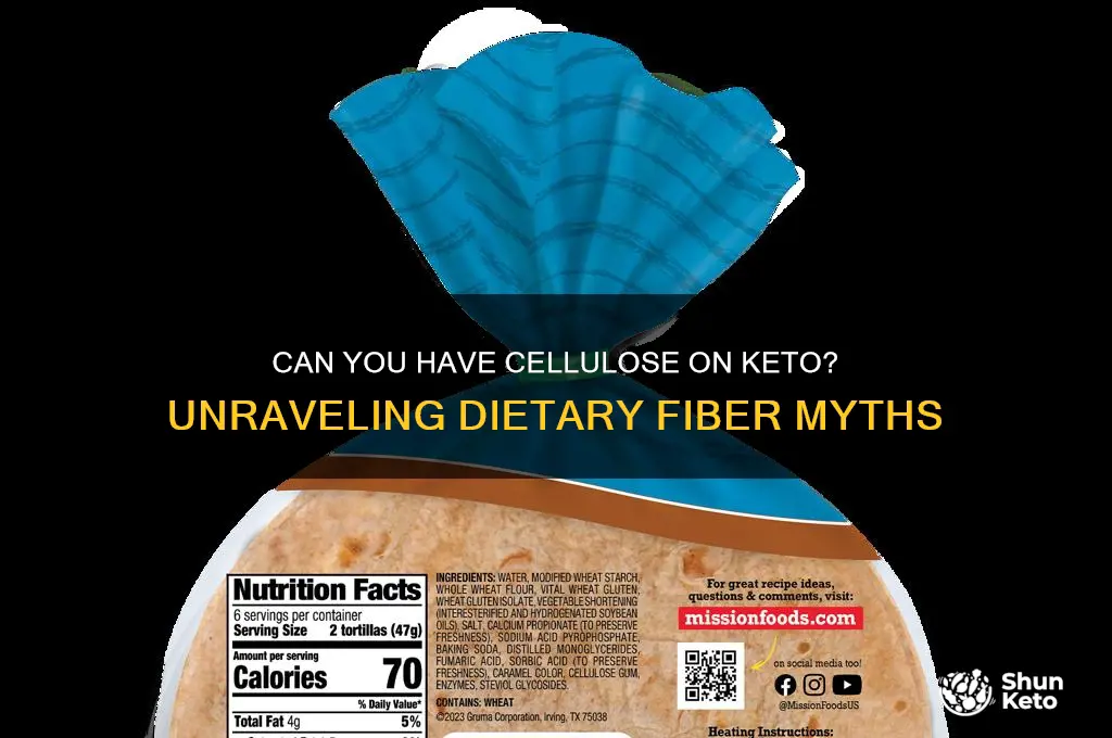 can you have cellulose on keto