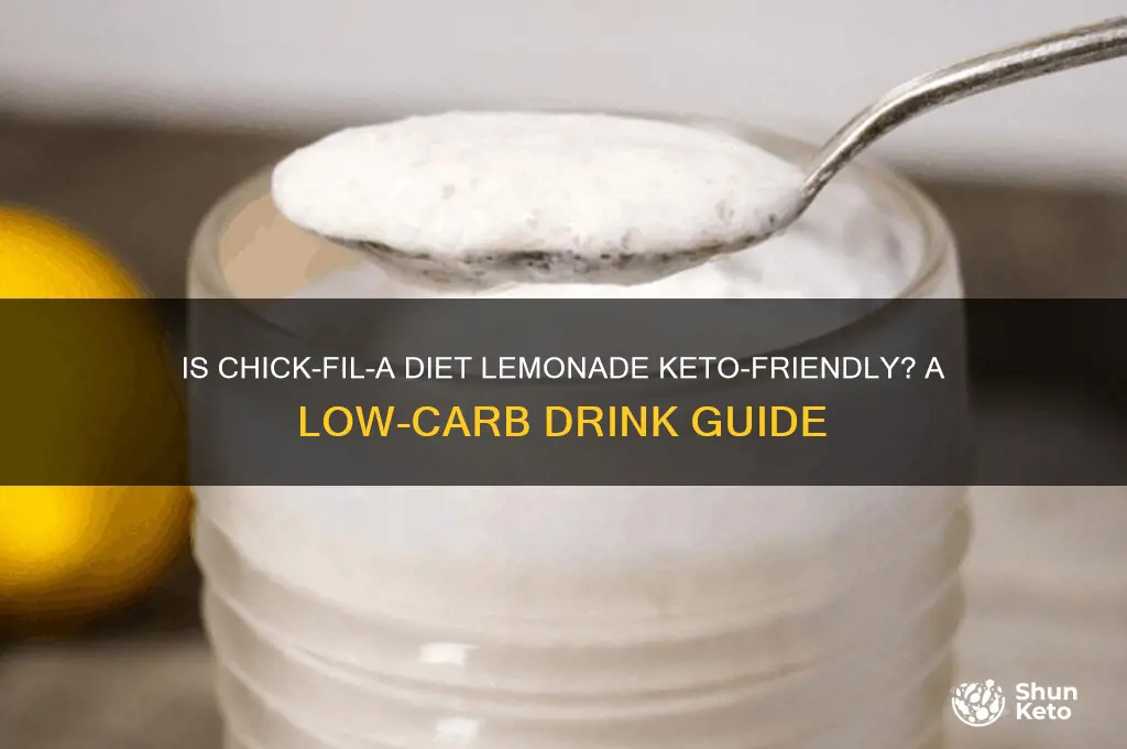 can you have chick fil a diet lemonade on keto