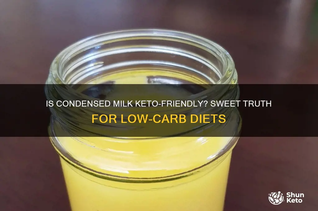 can you have condensed milk on keto