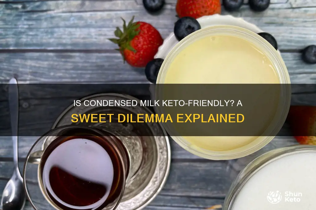 can you have condensed milk on the keto diet