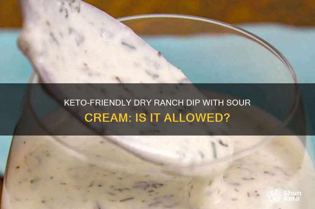 can you have dry ranch dip with sourcream on keto