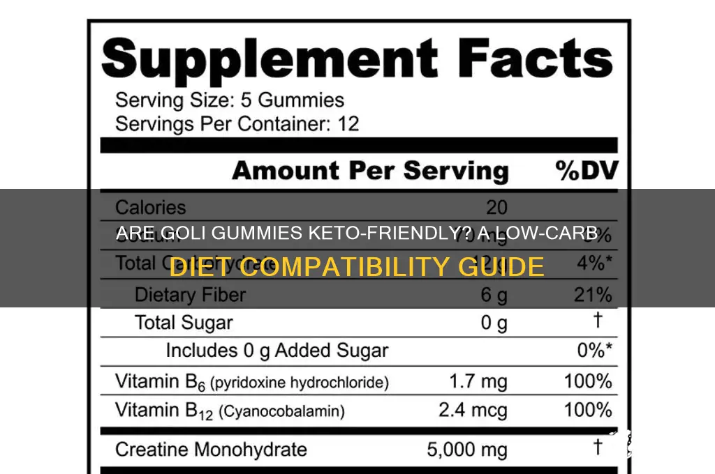 can you have goli gummies on keto