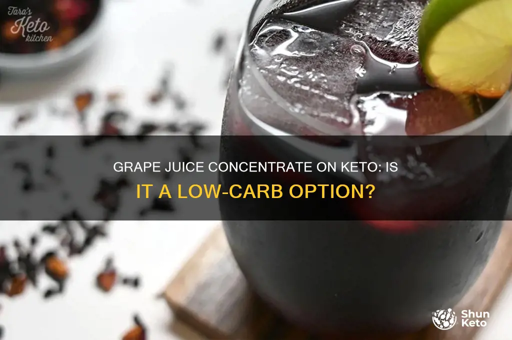 can you have grape juice concentrate on keto