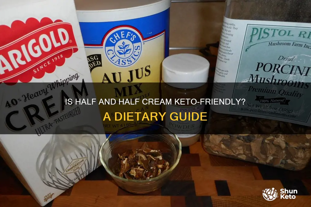 can you have half and half cream on keto diet