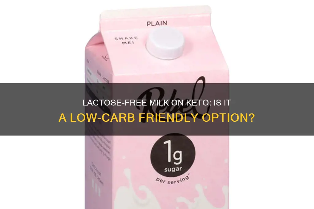 can you have lactose free milk on keto