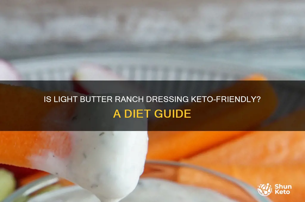 can you have light butter ranch dressing on keto