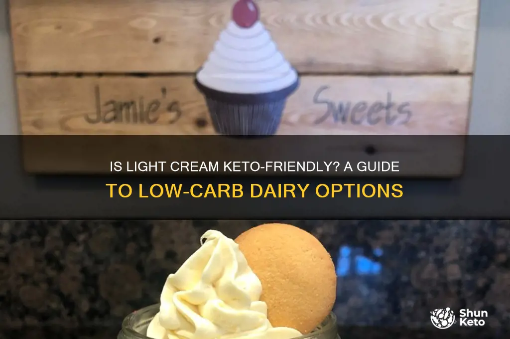 can you have light cream on keto