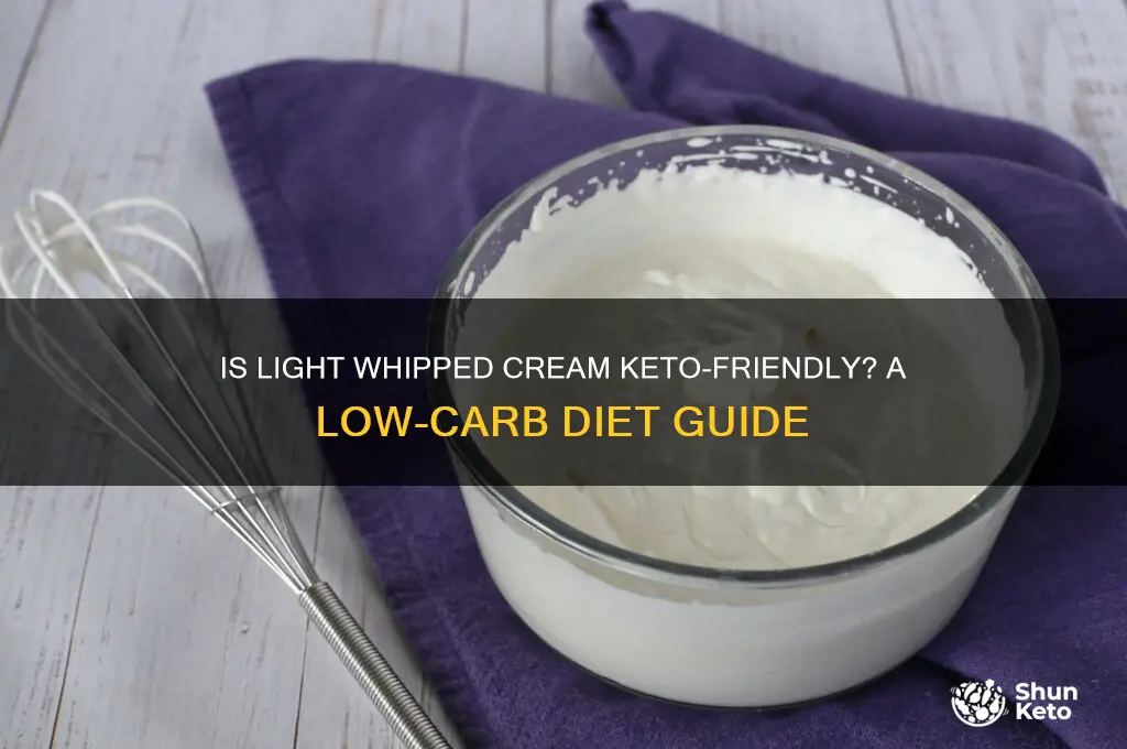 can you have light whip cream on keto