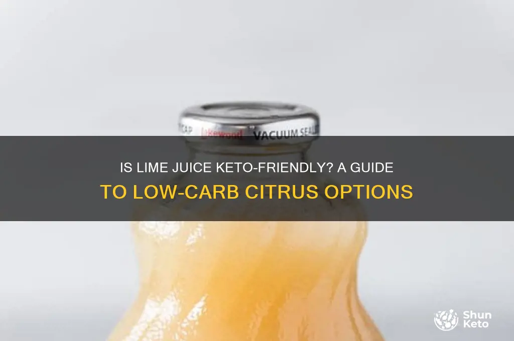 can you have lime juice on keto