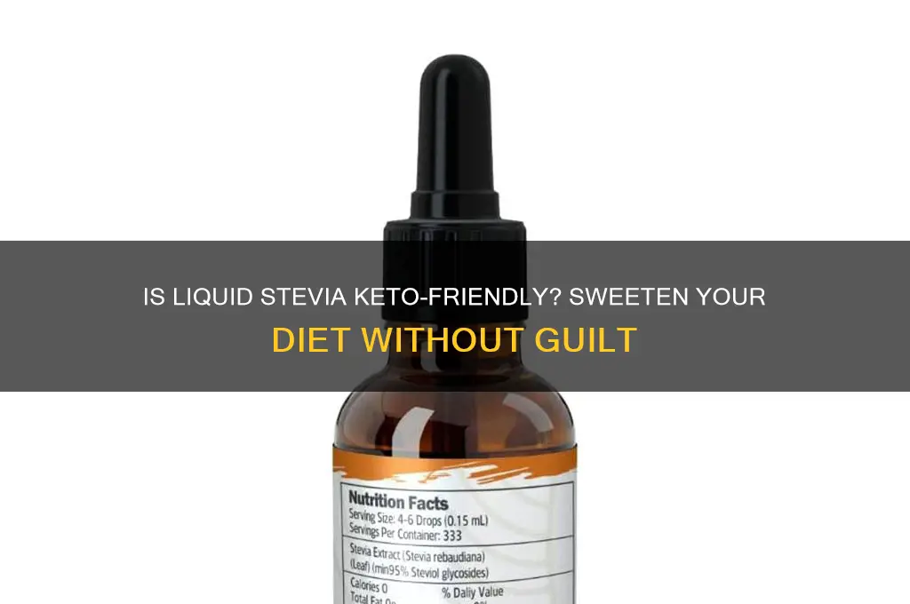 can you have liquid stevia on keto