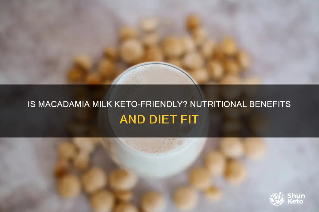can you have macadamia milk on keto