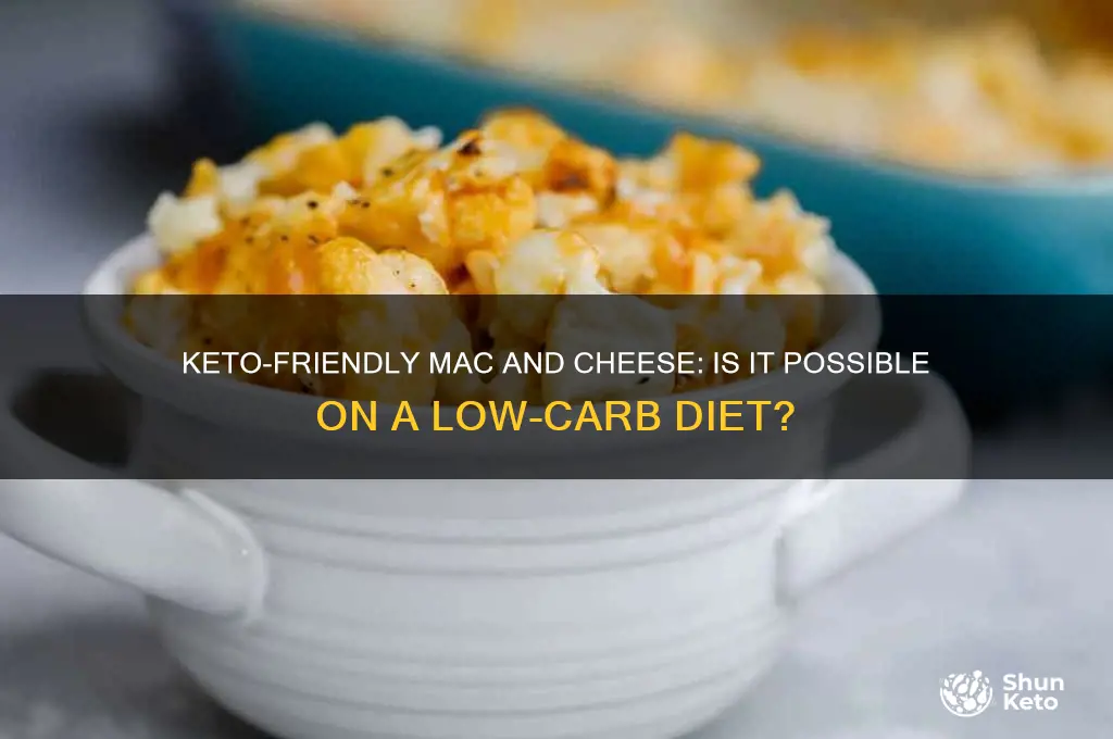 can you have macaroni and cheese on the keto diet