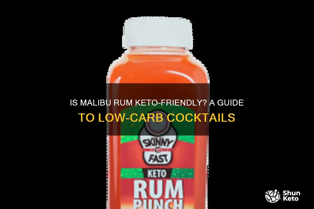 can you have malibu rum on keto
