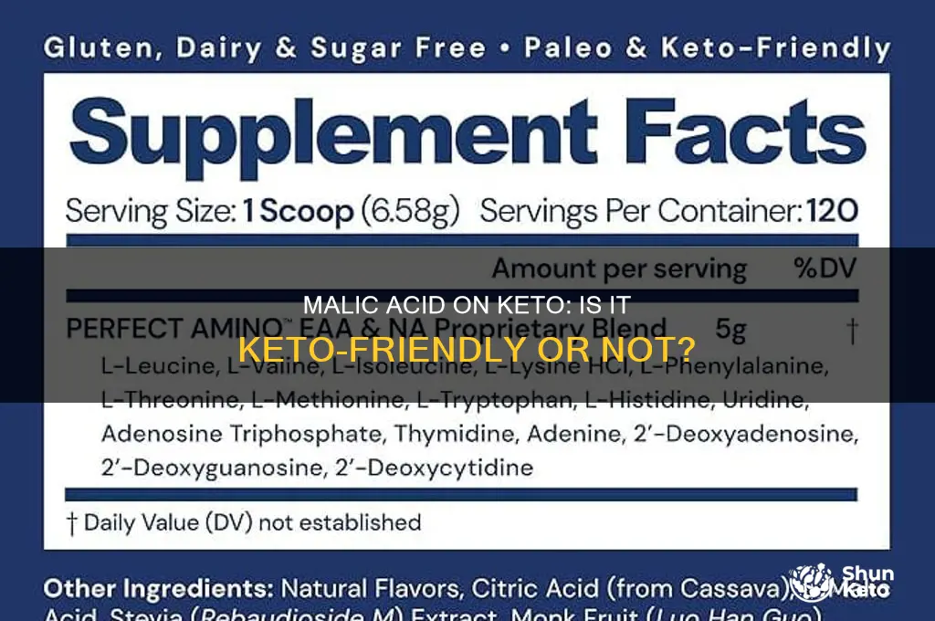 can you have malic acid while on a keto diet