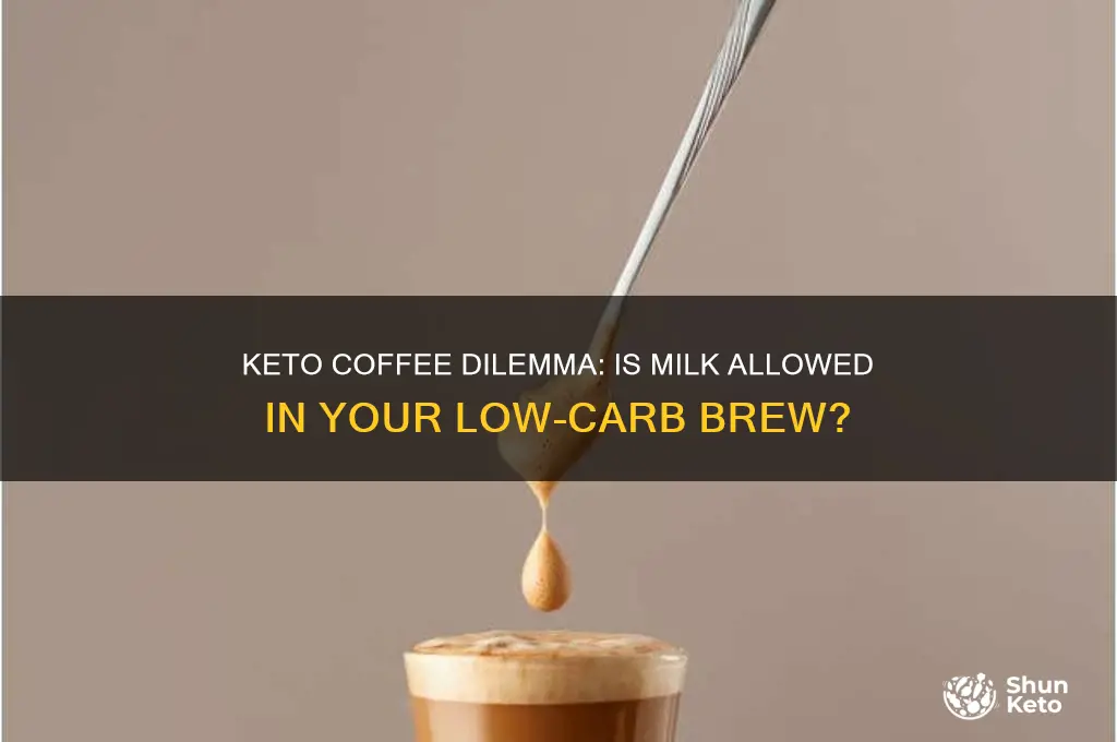can you have milk in coffee on keto diet