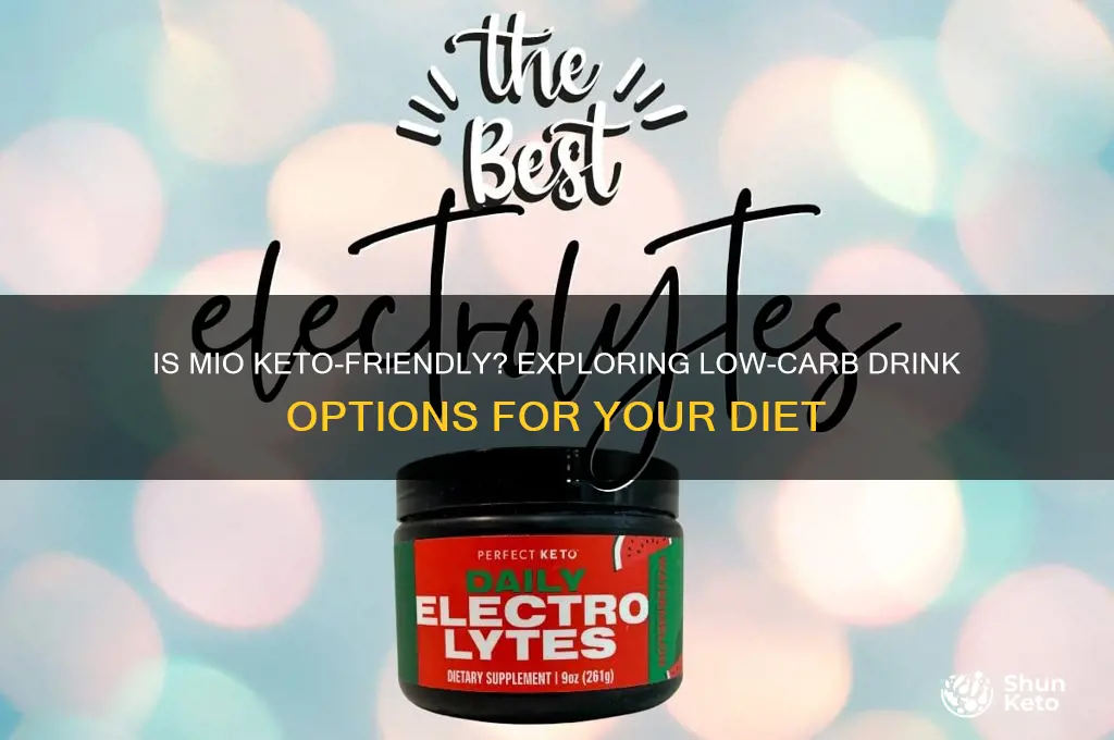 can you have mio on keto diet