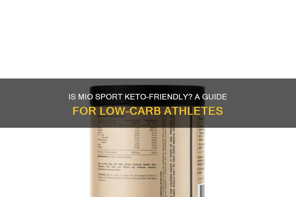can you have mio sport on keto