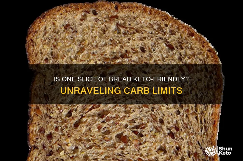 can you have one slice of bread on keto