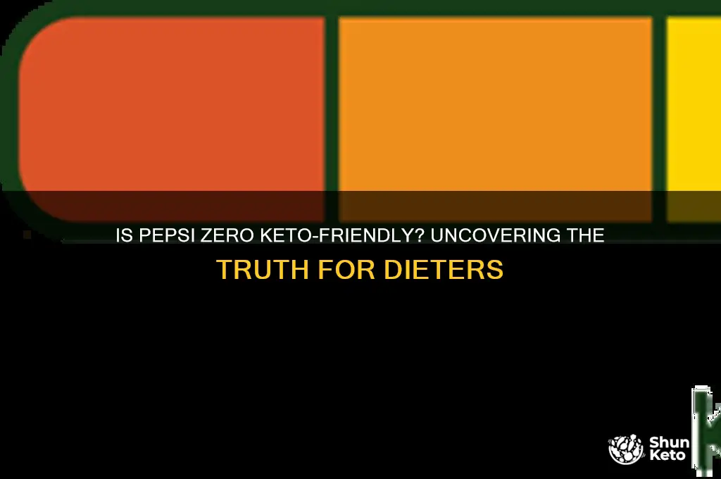 can you have pepsi zero on keto